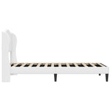 Bed Frame with Headboard White 90 x 190 cm Faux Leather 42027869