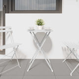 Bistro Table Folding White 50 x 71 cm Powder-coated Steel 42002962