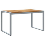 Garden Dining Table Grey 140 x 80 x 75 cm 4010602