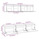 TV Cabinets 5 pcs White Solid Wood Pine 3100150