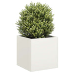 ZNTS Planter White 40x40x40 cm Cold-rolled Steel 860662