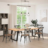 Dining Table Legs U-Shaped 2 pcs Black 100x cm Steel 4012804