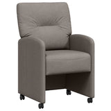 Dining Chairs with Wheels 2 pcs Taupe 57 x 67 x 95 cm Fabric 42017853