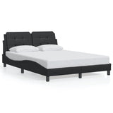 Bed Frame without Mattress "Zadar" Black 140x190 cm Faux Leather 3208177
