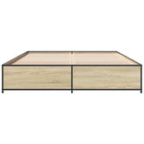 Bed Frame without Mattress Sonoma Oak 150x200 cm King Size 3279838