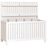 Garden Storage Box White 121x55x64 cm Solid Wood Pine 823844