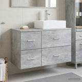 Bathroom Furniture Set 2 pcs Concrete Grey Engineered Wood 3403971