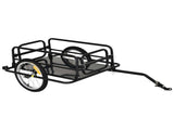 Bike Cargo Trailer in Steel Frame Extra Bicycle Storage Carrier with Hitch-Black T3398P548002