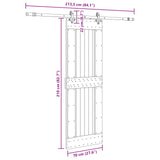 Sliding Door NARVIK Natural and Black 70 x 210 cm 3445329