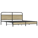 Metal Bed Frame without Mattress Sonoma Oak 180x200 cm Super King 3318684