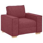 Sofa Set with Cushion 3 pcs Wine Red 220 x 78 x 84 cm Fabric 3324612