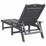 Sun Lounger Light Grey 73.5 x 92 x 90cm HDPE 42006640