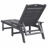 Sun Lounger Light Grey 73.5 x 92 x 90cm HDPE 42006640