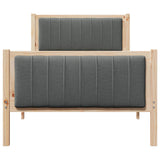 Bed frame Brown and dark grey 90 x 200 cm Solid pine wood 878495