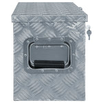 ZNTS Aluminium Box 80x30x35 cm Silver 142939