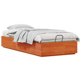 Ottoman Bed Frame Wax Brown 75 x 190 cm Solid Pine Wood 3418725