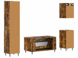 4 Piece Bathroom Cabinet Set ZWOLLE Smoked Oak Engineered Wood 3417923