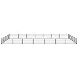 24-Panel Dog Playpen Black 100x50 cm Powder-coated Steel 3115971