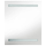 LED Bathroom Mirror Cabinet Shining Grey 50x14x60 cm 326483