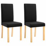 Dining Chairs 2 pcs Black Fabric 249226
