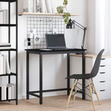 Table Black Oak 100 x 50 x 76.5 cm Engineered Wood and Steel 873768