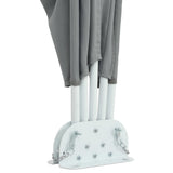 Collapsible Terrace Side Awning Grey 300x150 cm 44564