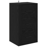 Sideboard with Drawer Black Oak 40 x 33 x 70 cm Engineered wood 881002