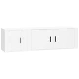 2 Piece TV Cabinet Set White Engineered Wood 3188422