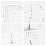 Garden Table Set 5 pcs White Cast Aluminium 3334730