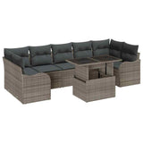 Garden Sofa Set with Cushion Manual 8 pcs Grey Poly rattan 3357152
