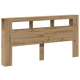 LED Headboard Artisan Oak 200x18.5x103.5 cm Engineered Wood 857693