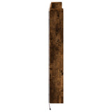 Headboard Cabinet with LED Smoked Oak 140 x 16.5 x 103.5 cm 8006564