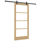 Sliding Door ORKDAL Natural and Black 93 x 202 cm 3332203