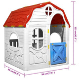 Kids Foldable Playhouse with Working Door and Windows 92577
