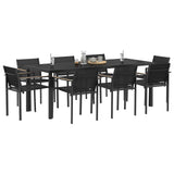 Outdoor Furniture Set 9 pcs Black and Anthracite Textilene 3422891