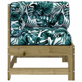 Corner Sofa with Cushions Impregnated Wood Pine 825547