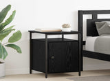 Bedside Cabinet 2 pcs Black Oak 40 x 42 x 60cm Engineered Wood 881811