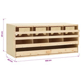 170658 Chicken Laying Nest 4 Compartments 106x40x45 cm Solid Pine Wood