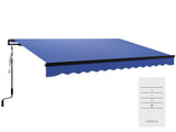 3 x 2.5m Electric Awning with LED Light and Remote Controller, Aluminium Frame DIY Retractable T3398P315947