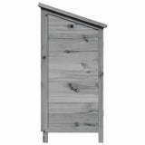 Garden Shed with Roof Grey 59 x 56 x 113.5 cm Solid Fir Wood 42033454