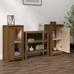 Sideboards 2 pcs Honey Brown 39x35x80 cm Solid Wood Pine 813731