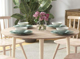 Folding Dining Table for 4, Round Drop Leaf Table, Modern Space Saving Small Kitchen Table with Wood T3398P343147
