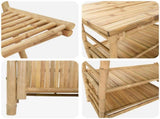 Outdoor Bar Table and Stools 3 pcs Natural Bamboo 3469656