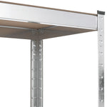 5-Layer Storage Shelf Silver Steel&Engineered Wood 152882