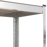 5-Layer Storage Shelf Silver Steel&Engineered Wood 152882