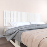 Wall Headboard White 204x3x60 cm Solid Wood Pine 824829