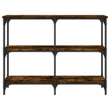 Console Table Smoked Oak 100x29x75 cm Engineered Wood 834102