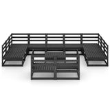 12 Piece Garden Lounge Set Solid Pinewood 3076218