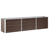 Garden Raised Bed Galvanised Steel 240x40x45 cm Brown 47046
