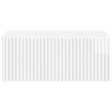 Wall-Mounted Bedside Cabinet High Gloss White 49 x 34.5 x 20 cm 898453